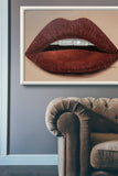 Matte Maroon Lips Painting Print - Giovannie's Originals