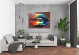 Original Rainbow Lips Painting - Giovannie's Originals