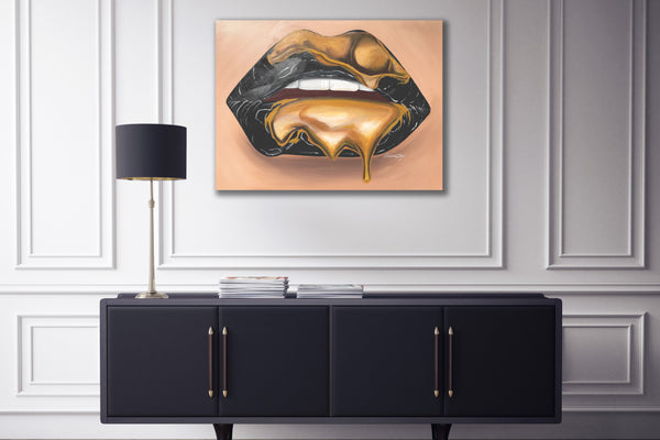 Lips LV Painting by Yana Barbatkova