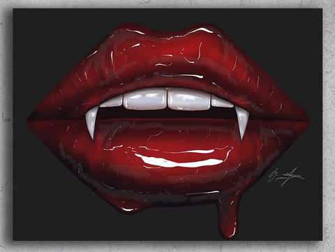 Vampire Lips Canvas Print - Giovannie's Originals