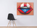 Original Puerto Rico Flag Lips Painting - Giovannie's Originals