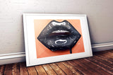 Black Glossy Lips Print - Giovannie's Originals