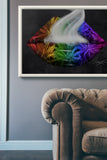 Rainbow Cannabis Lips Print - Giovannie's Originals