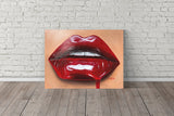 Original Red Lips Painting - Giovannie's Originals