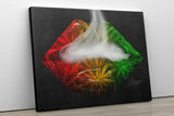 Rasta Cannabis Lips Canvas Print - Giovannie's Originals