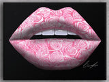 Pink Rose Lips Canvas Print - Giovannie's Originals