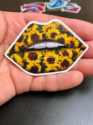 Sunflower Lips Stickers - Giovannie's Originals