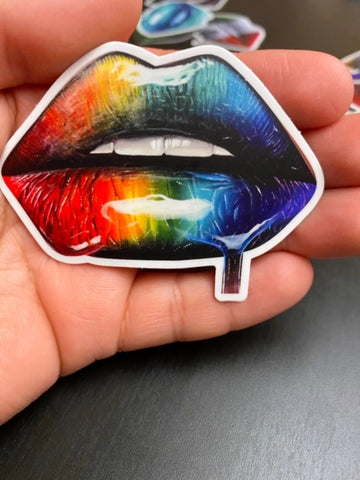 Rainbow Lips Stickers - Giovannie's Originals
