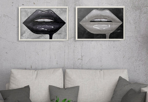 Black and White Bundle Lips Prints - Giovannie's Originals
