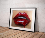 Cherry Red Glossy Lips Print - Giovannie's Originals