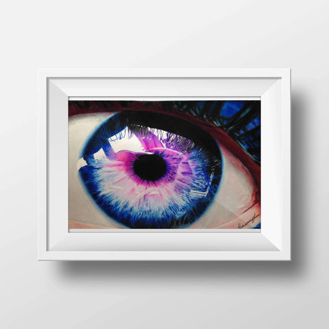Colorful Eye Drawing Print - Giovannie's Originals