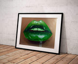 Glossy Green Apple Lips Print - Giovannie's Originals