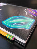 Turquoise Neon Lips Stickers - Giovannie's Originals
