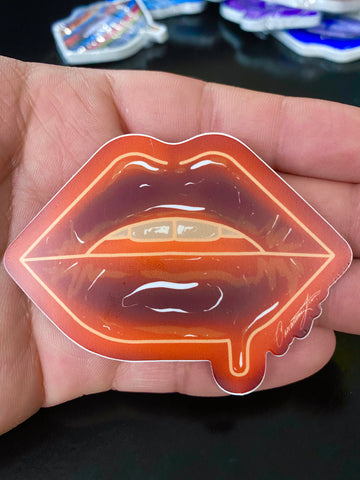 Orange Lips Stickers - Giovannie's Originals