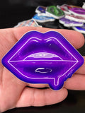 Purple Neon Lips Stickers - Giovannie's Originals