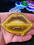 Yellow Neon Lips Stickers - Giovannie's Originals