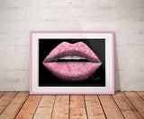Pink Rose Lips Print - Giovannie's Originals