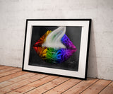 Rainbow Cannabis Lips Print - Giovannie's Originals