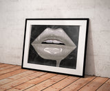 White Glossy Lips Print - Giovannie's Originals