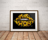 Sunflower Lips Print - Giovannie's Originals