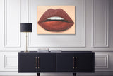 Original Matte Maroon Lips Painting - Giovannie's Originals