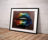 Rainbow Glossy Lips Print - Giovannie's Originals